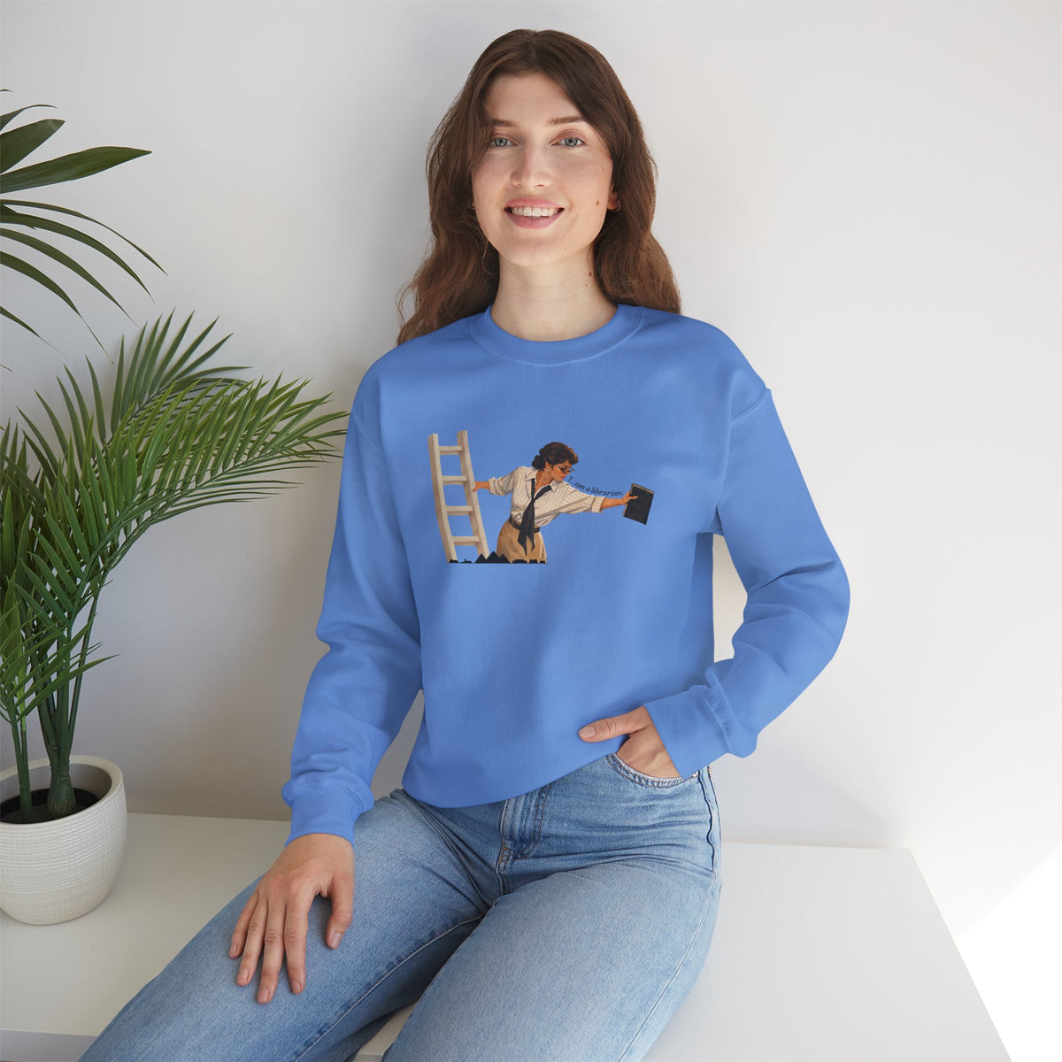 Vintage Evelyn Librarian Crewneck Sweatshirt