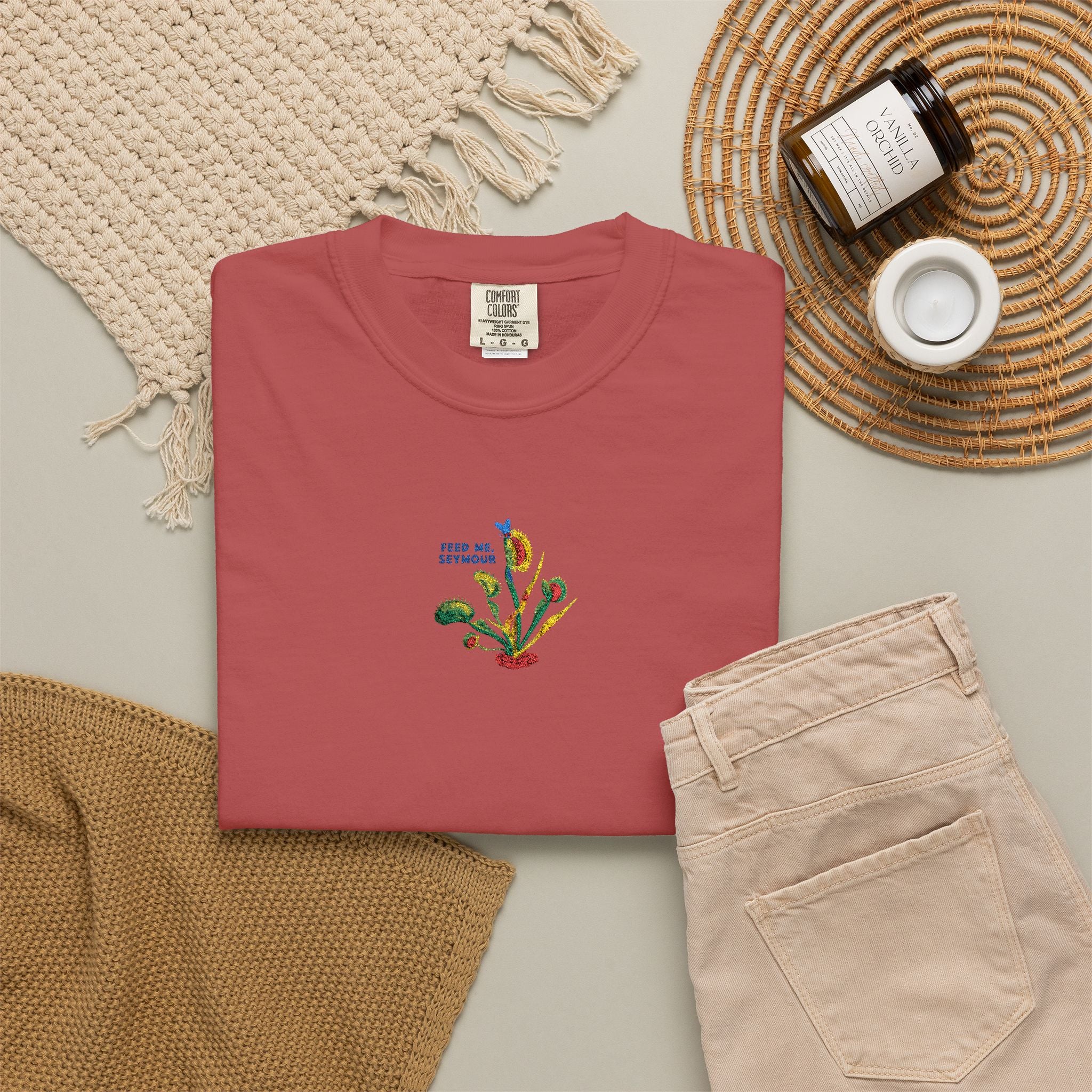 Feed Me Seymour Embroidered Tee
