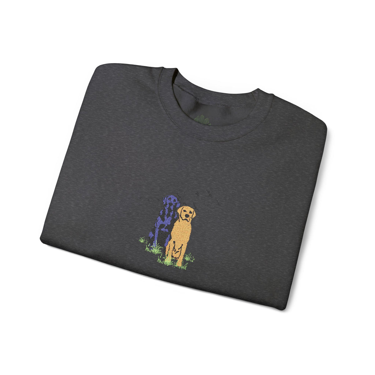Embroidered Dog Crewneck Sweatshirt