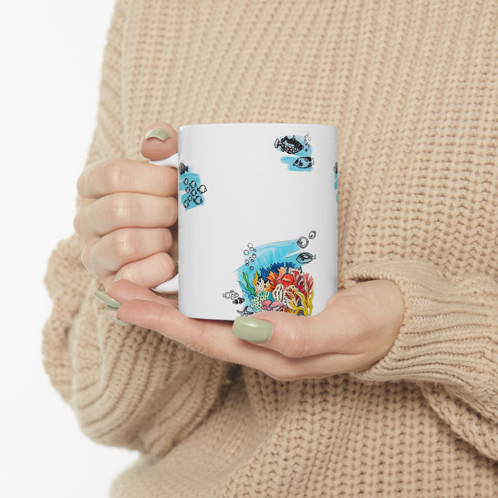 Under The Sea Doodle Coffee Mug