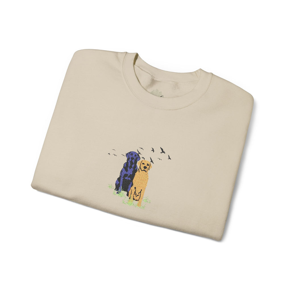 Embroidered Dog Crewneck Sweatshirt