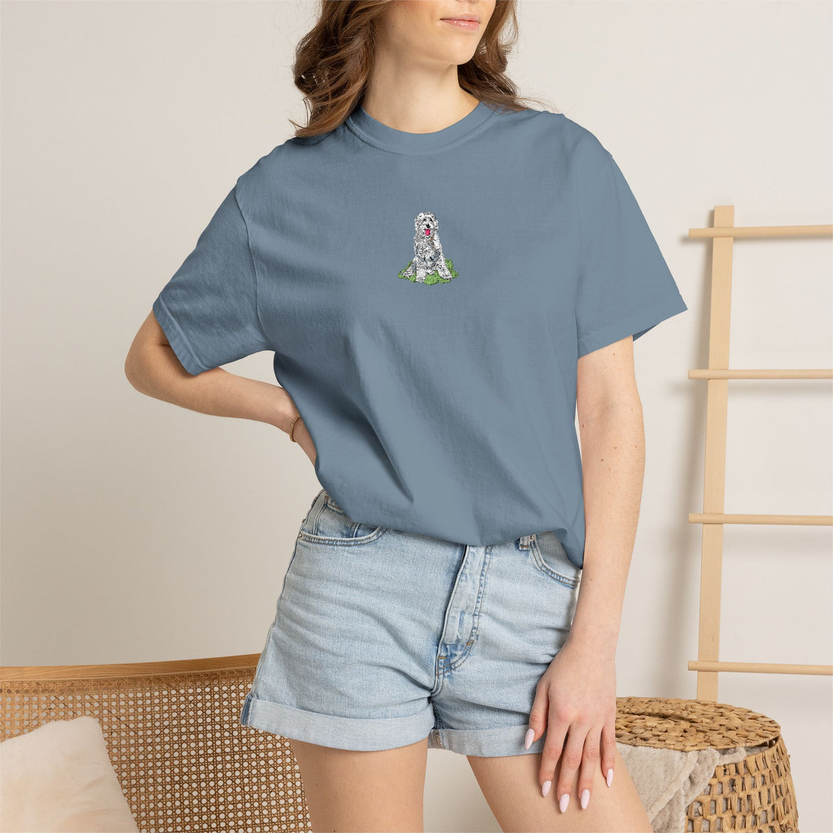 Sheepadoodle Embroidered Tee