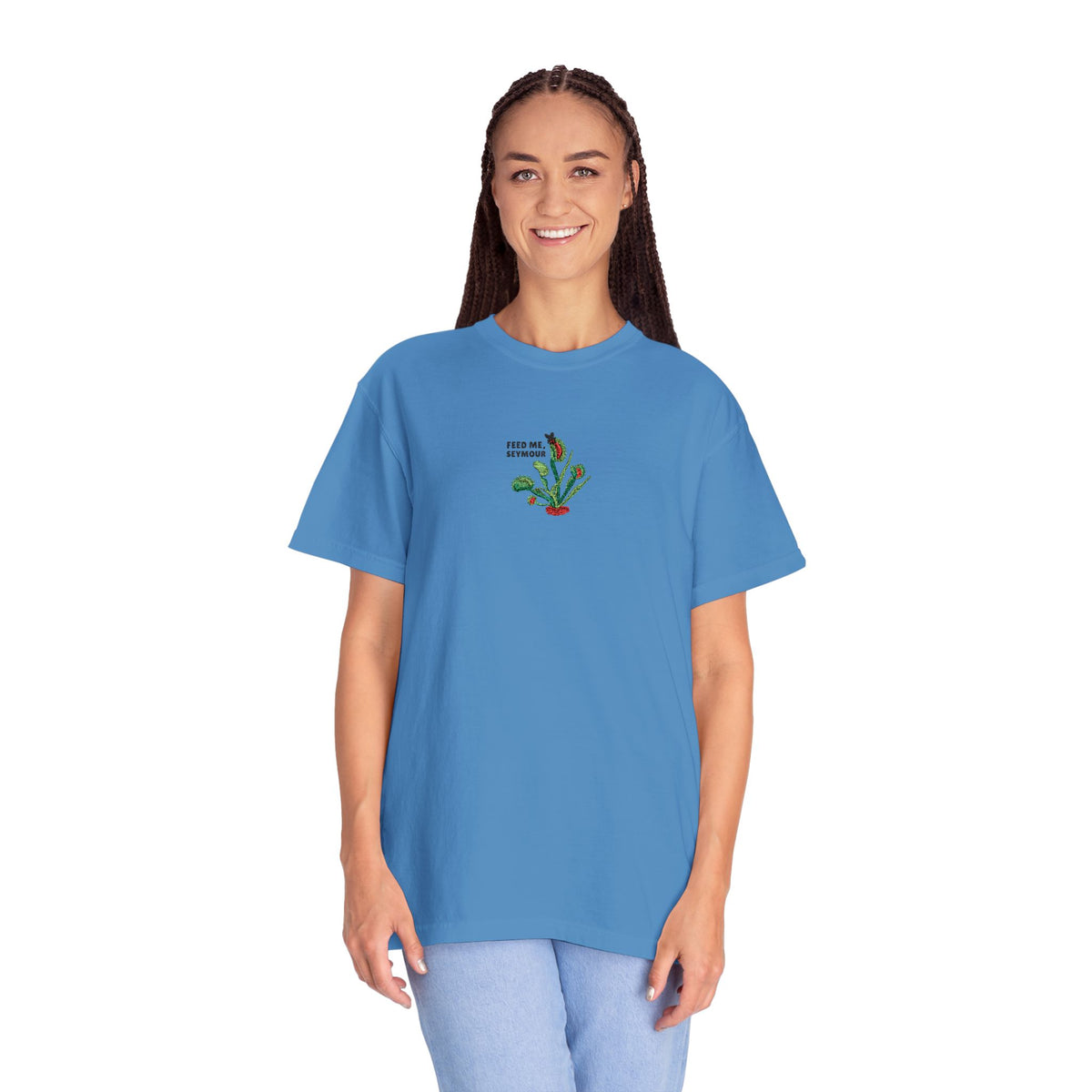 Embroidered Feed Me Seymour Tee