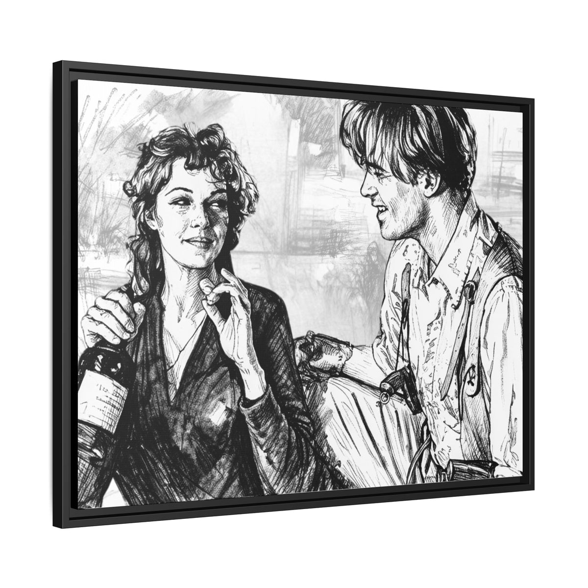 Rick & Evelyn Framed Canvas