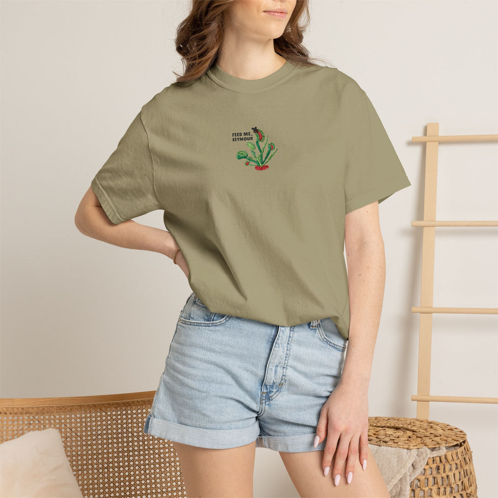 Embroidered Feed Me Seymour Tee