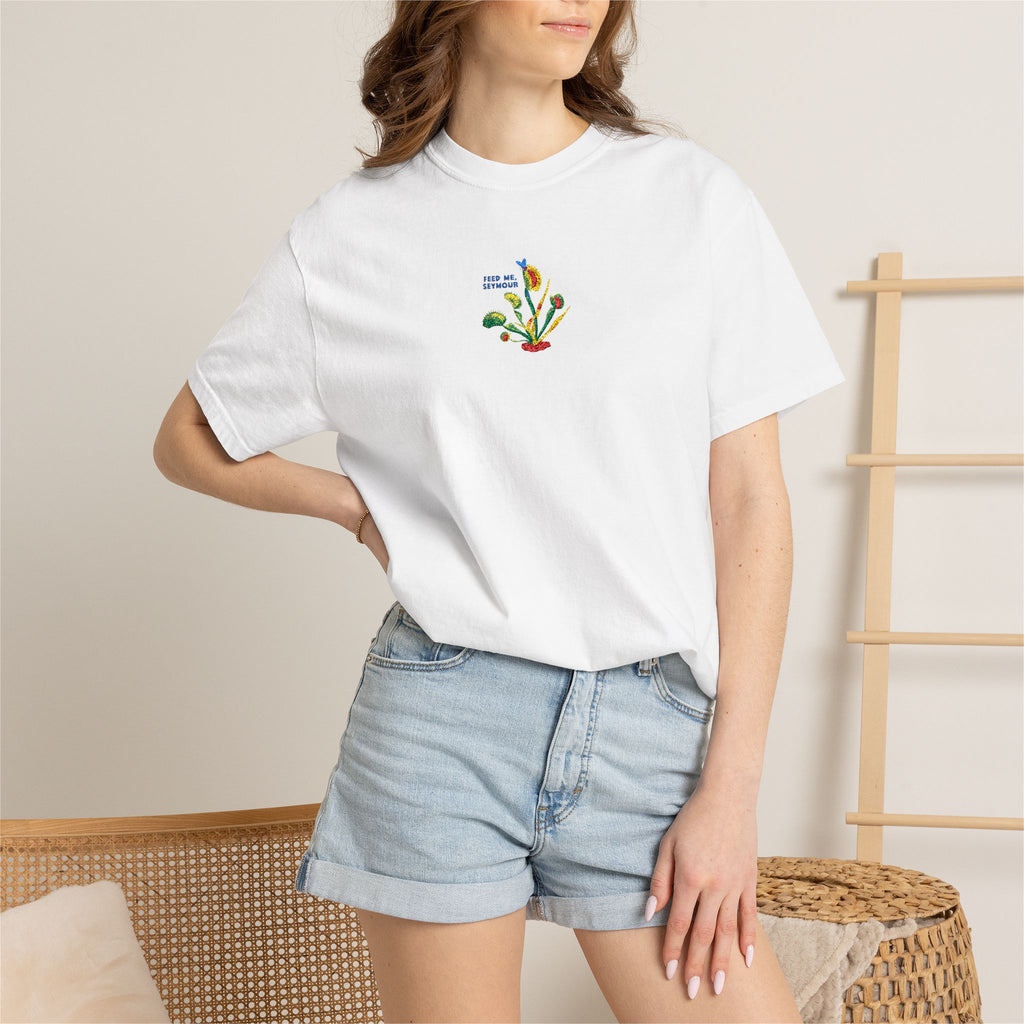 Feed Me Seymour Embroidered Tee
