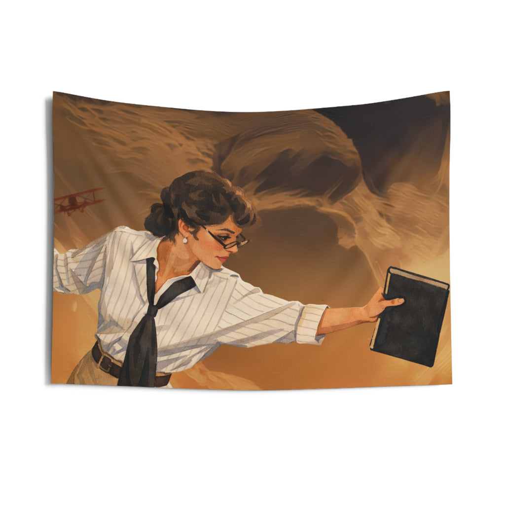 Evelyn Librarian Wall Tapestry