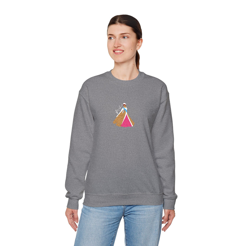 Embroidered Princess Crewneck Sweatshirt