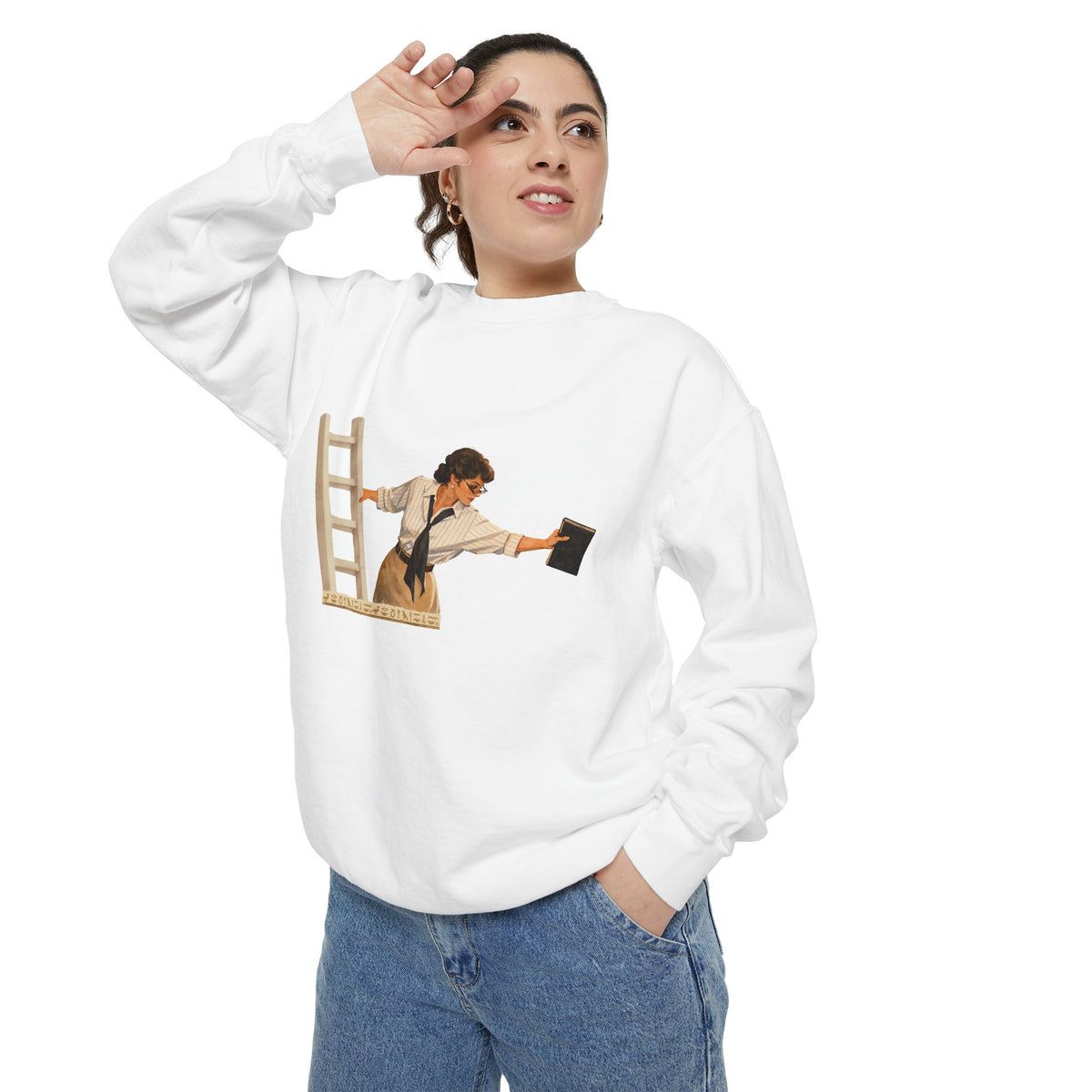 Evelyn Librarian Crewneck Sweatshirt