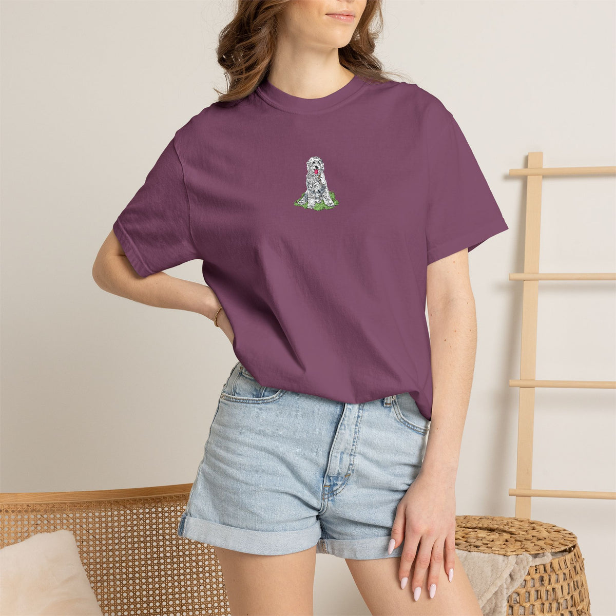 Sheepadoodle Embroidered Tee