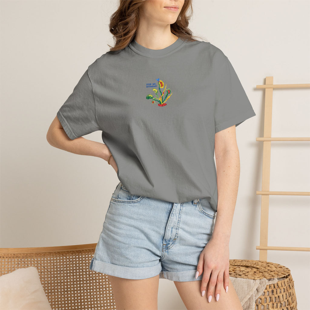 Feed Me Seymour Embroidered Tee