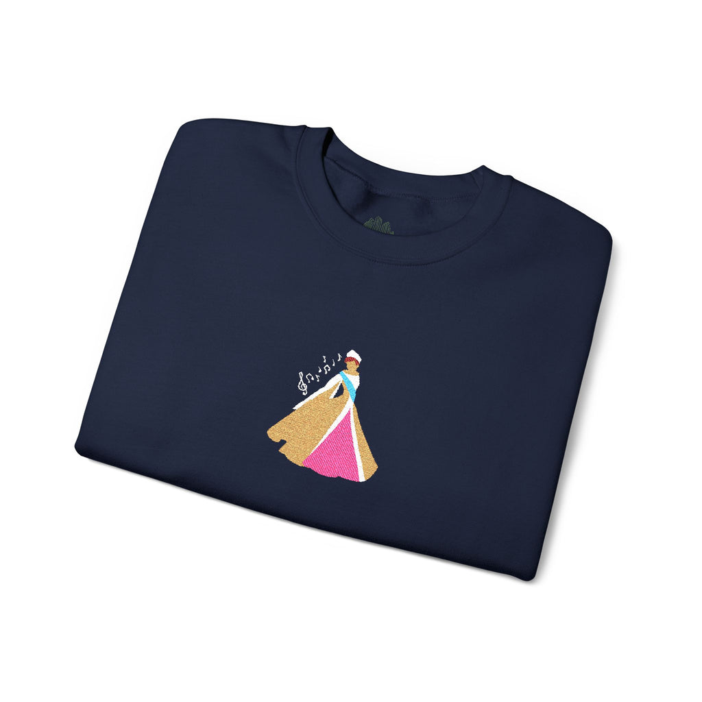 Embroidered Princess Crewneck Sweatshirt
