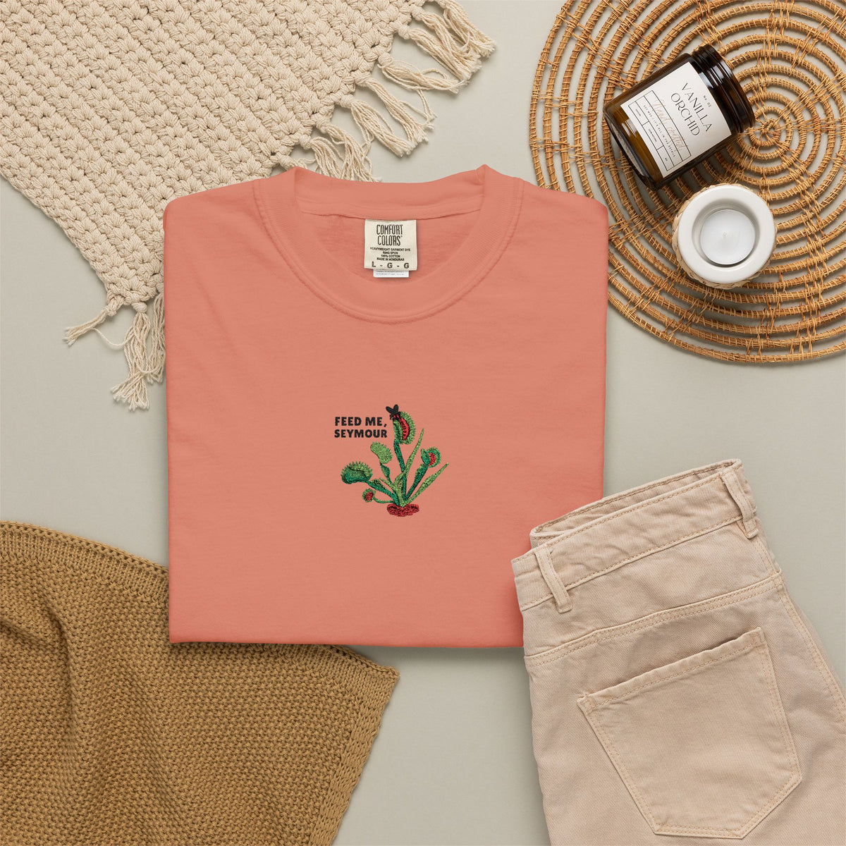 Embroidered Feed Me Seymour Tee