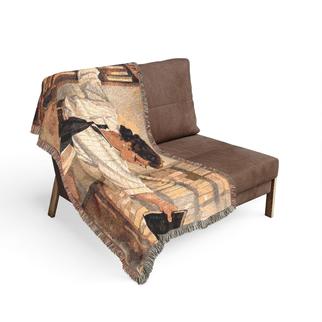 Evelyn Librarian Woven Blanket