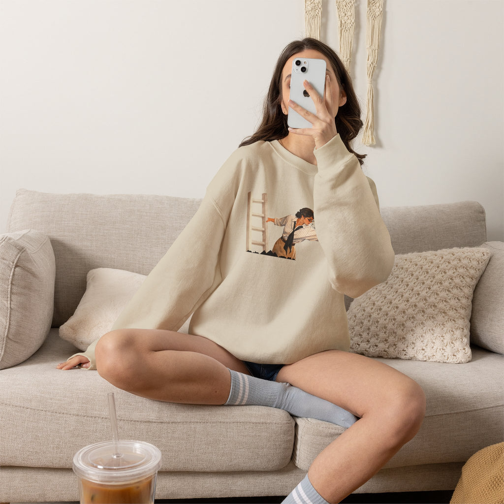 Vintage Evelyn Librarian Crewneck Sweatshirt