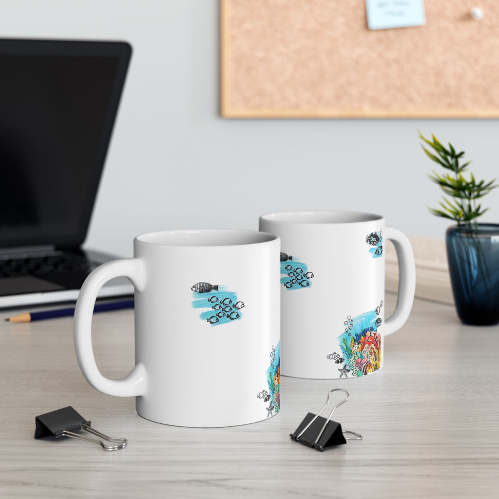 Under The Sea Doodle Coffee Mug