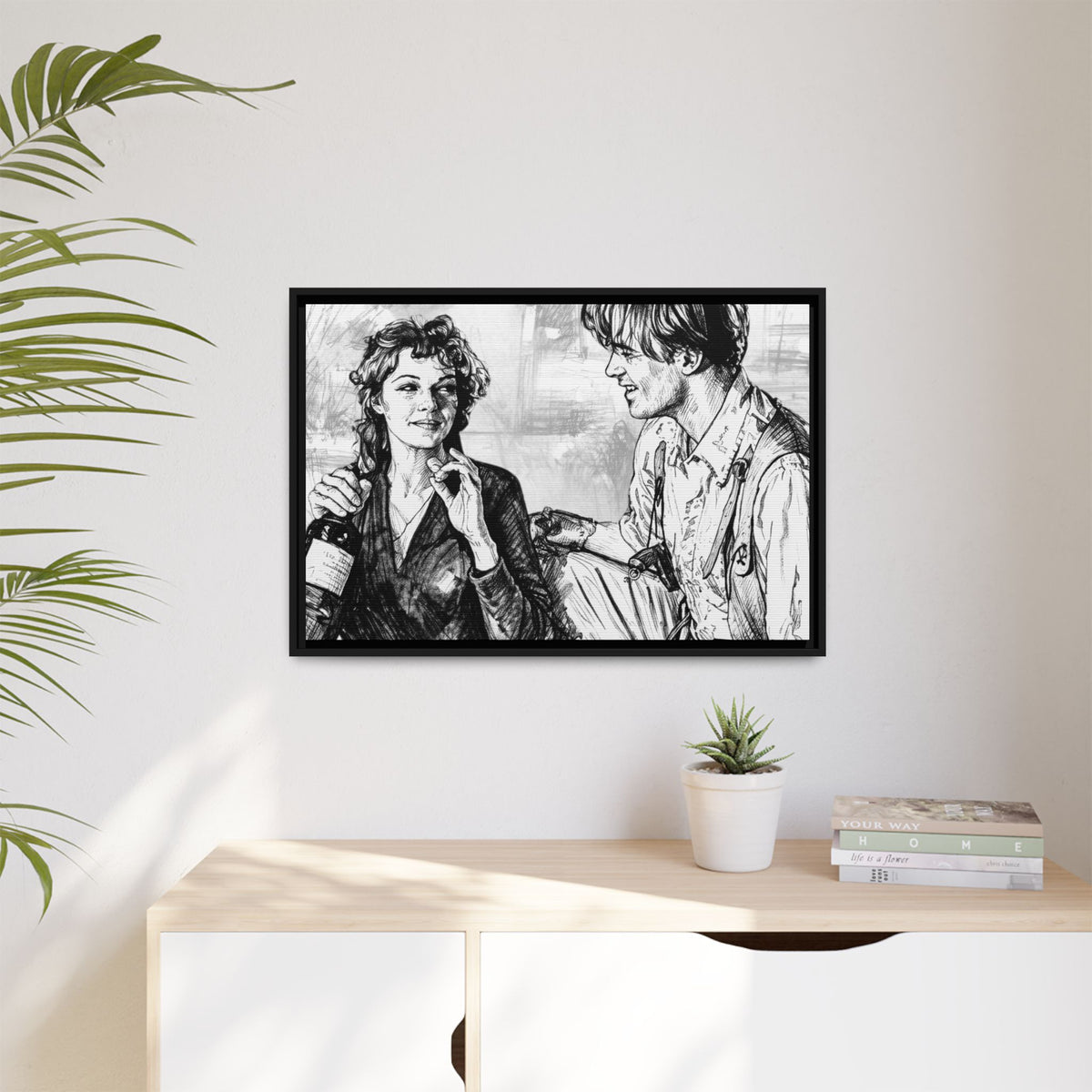 Rick & Evelyn Framed Canvas