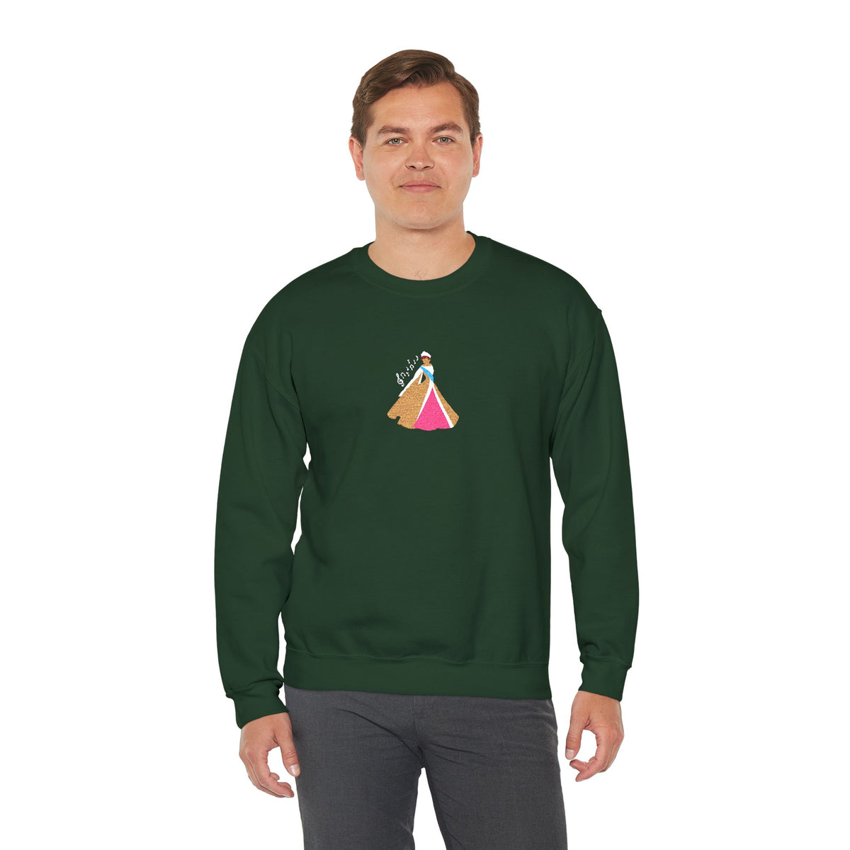 Embroidered Princess Crewneck Sweatshirt