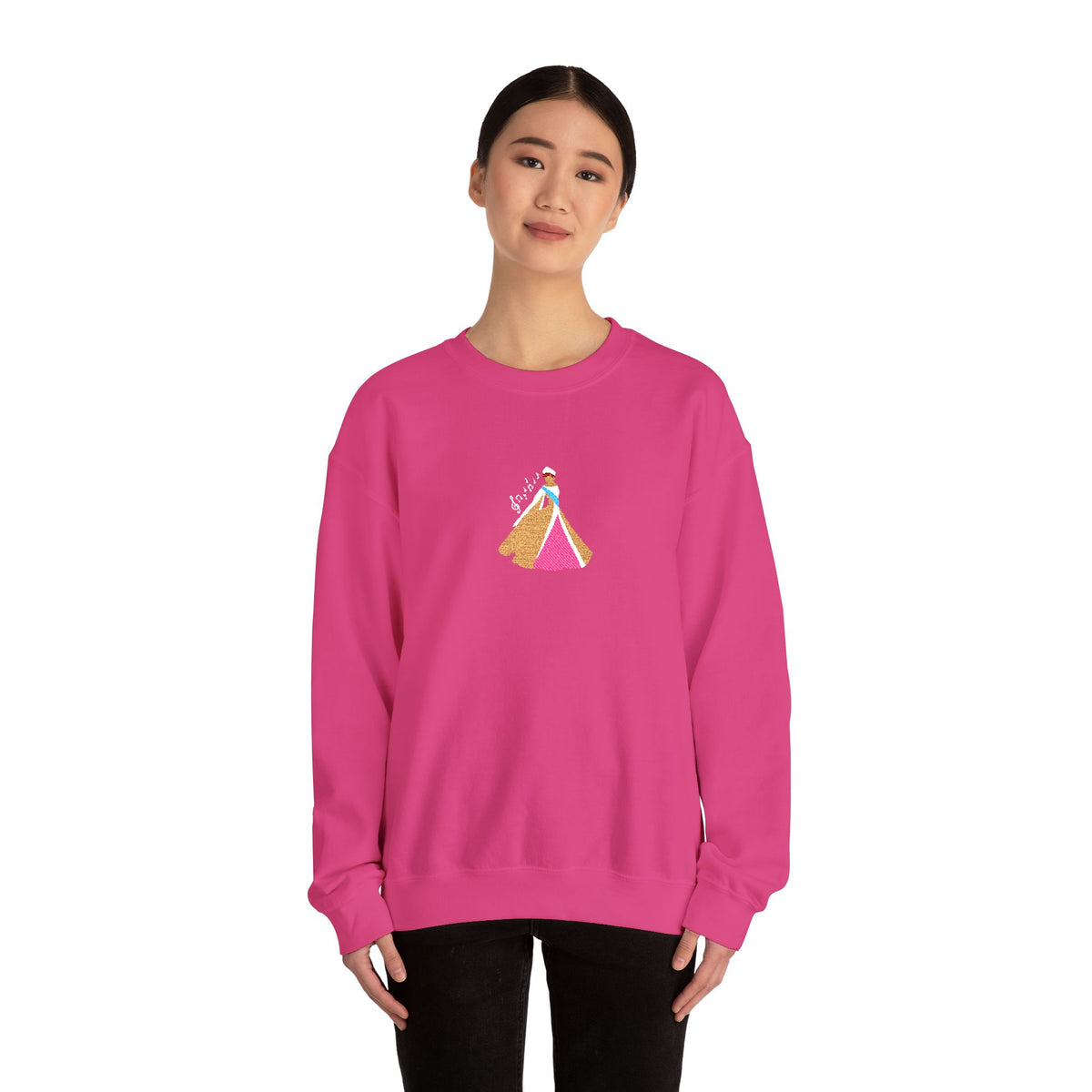 Embroidered Princess Crewneck Sweatshirt