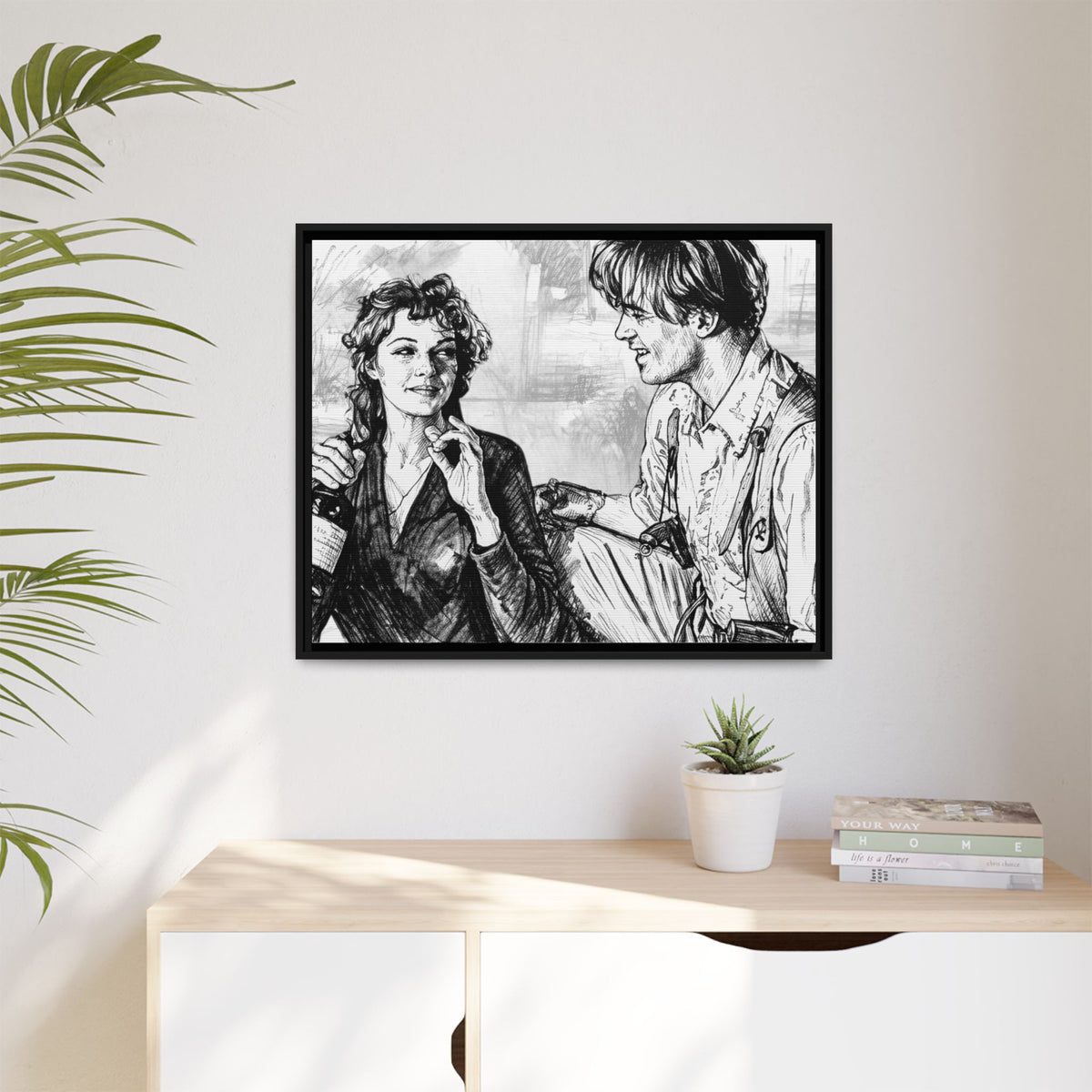 Rick & Evelyn Framed Canvas