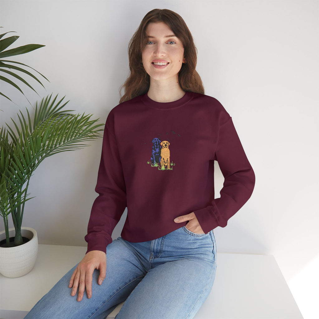 Embroidered Dog Crewneck Sweatshirt
