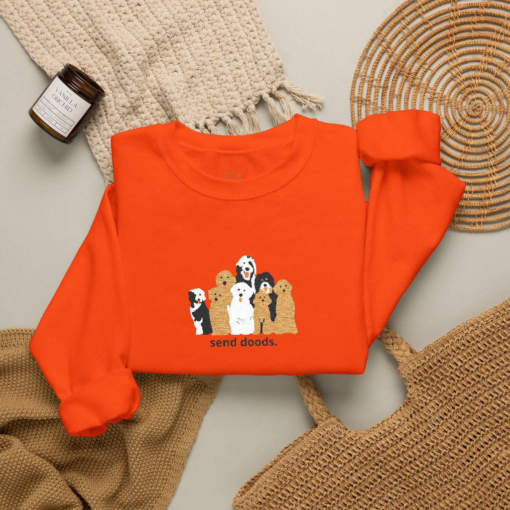 Embroidered Send Doods Crewneck Sweatshirt