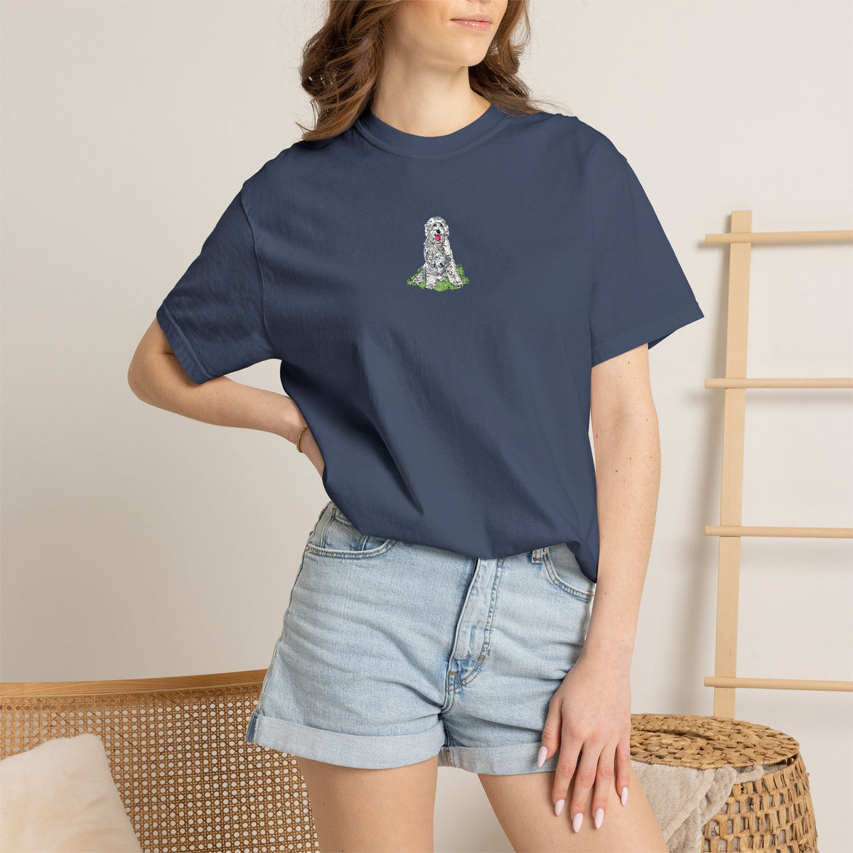 Sheepadoodle Embroidered Tee
