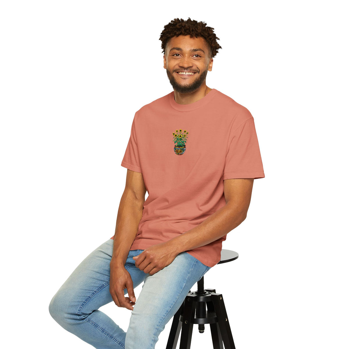 Embroidered Sunflower Tee