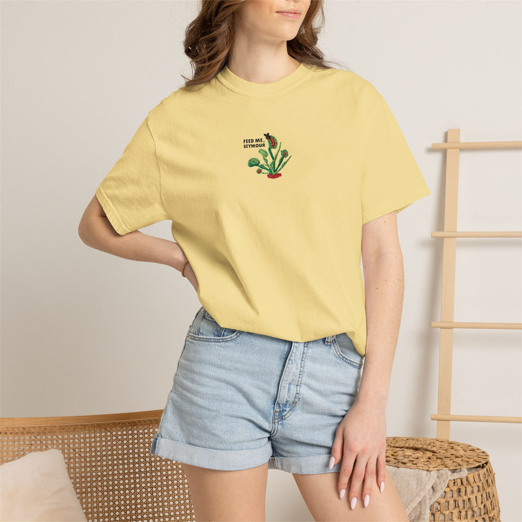 Embroidered Feed Me Seymour Tee