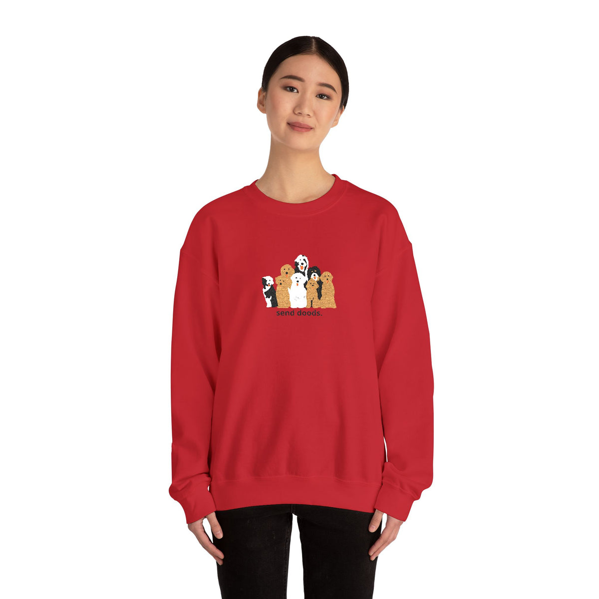 Embroidered Send Doods Crewneck Sweatshirt
