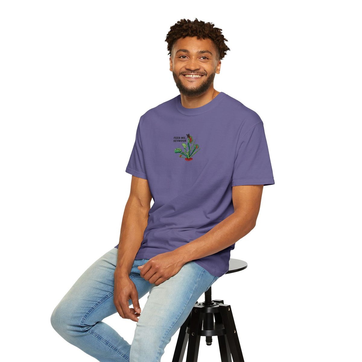 Embroidered Feed Me Seymour Tee