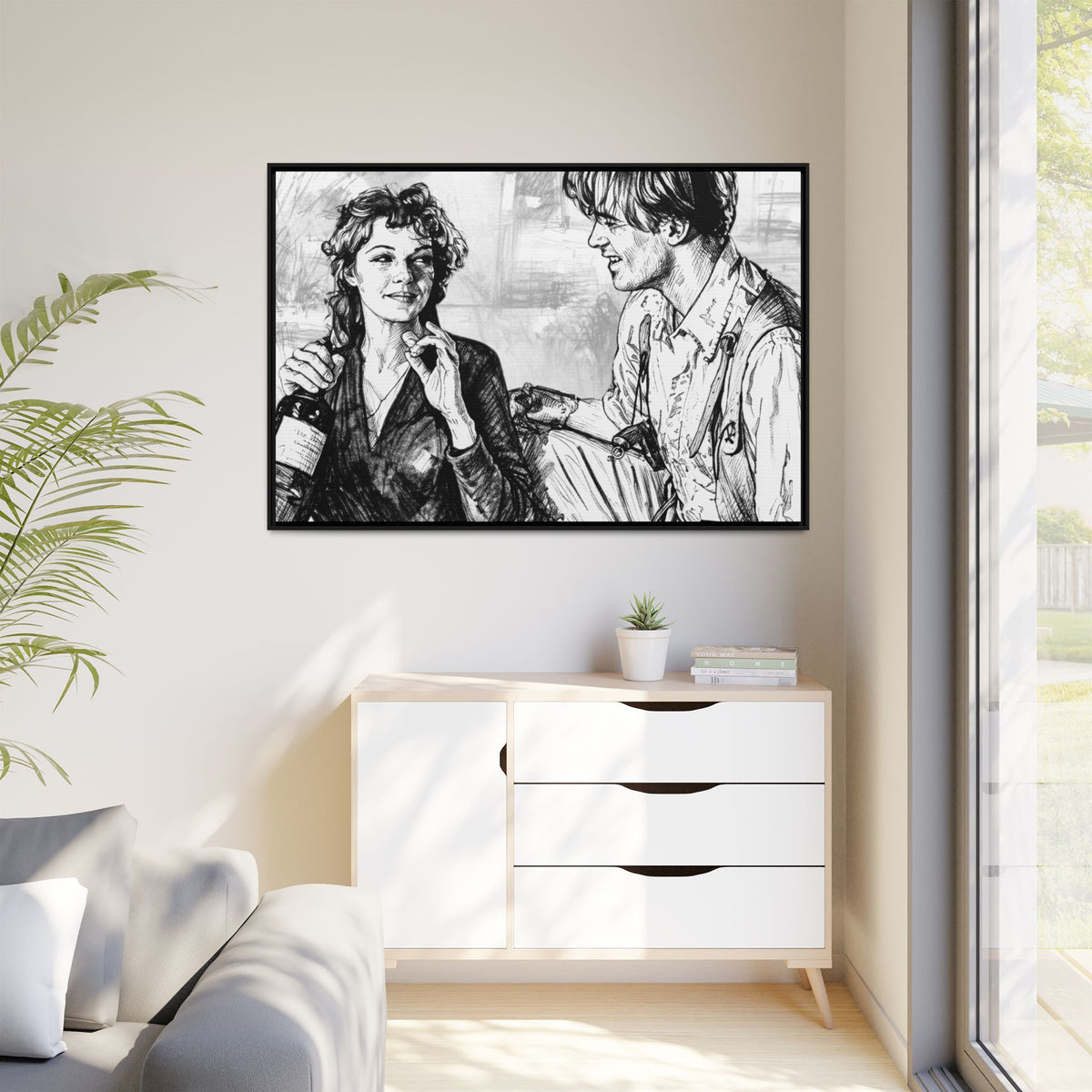 Rick & Evelyn Framed Canvas