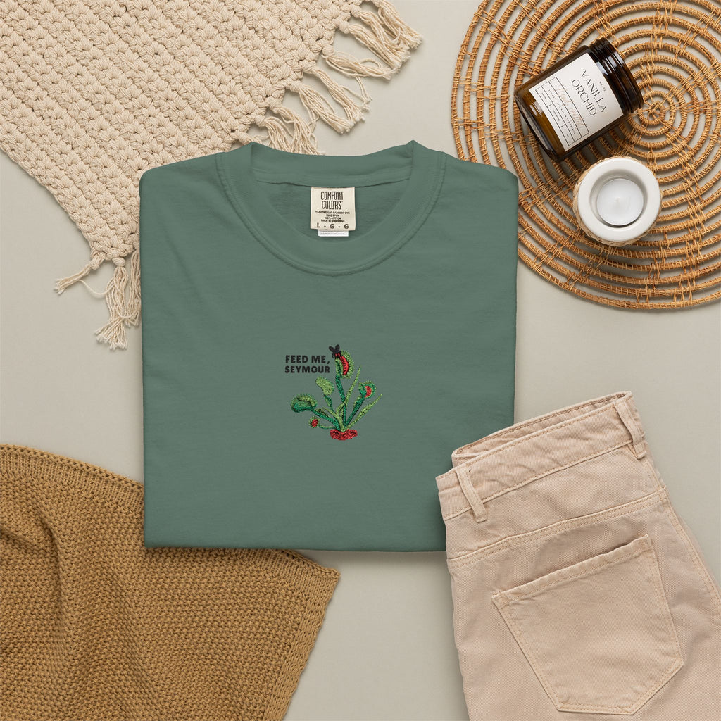 Embroidered Feed Me Seymour Tee