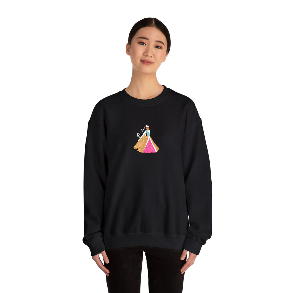 Embroidered Princess Crewneck Sweatshirt