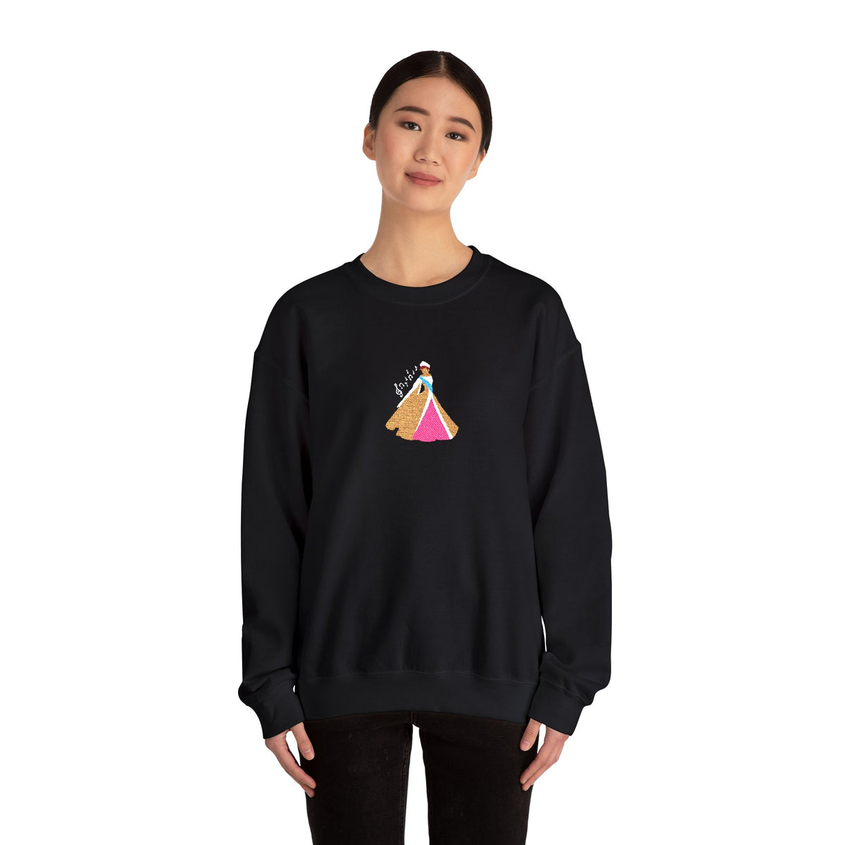 Embroidered Princess Crewneck Sweatshirt