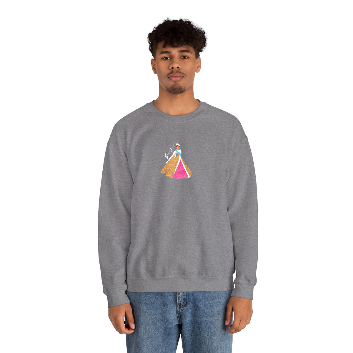 Embroidered Princess Crewneck Sweatshirt