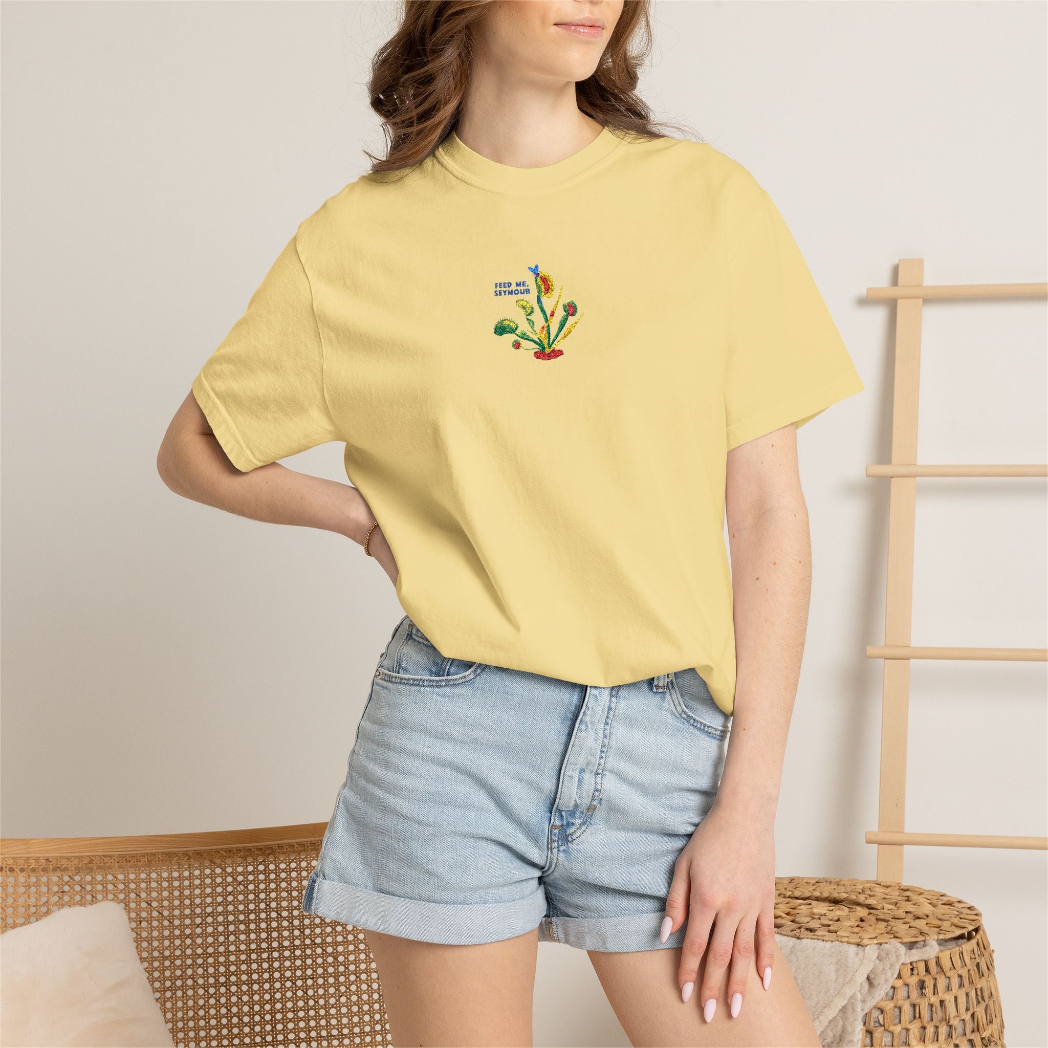 Feed Me Seymour Embroidered Tee