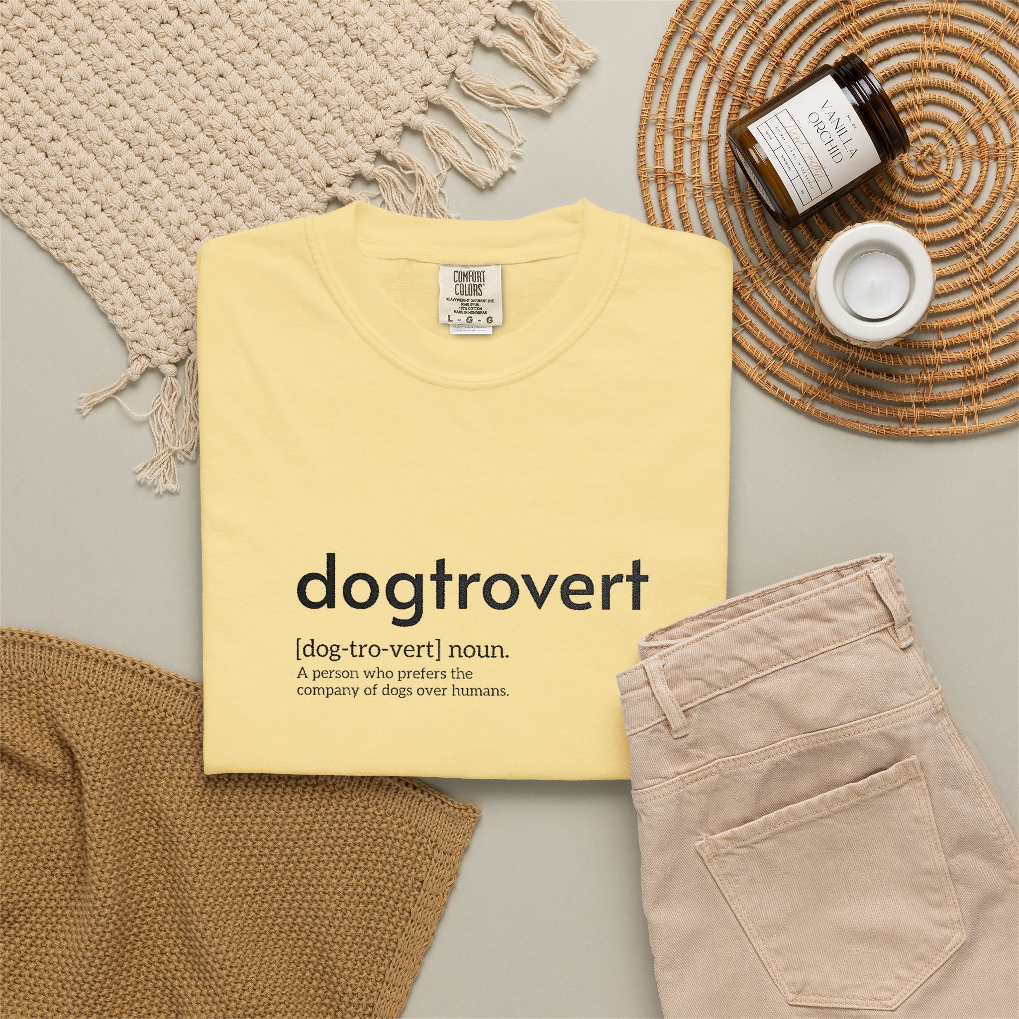 Dog-tro-vert Embroidered T-Shirt