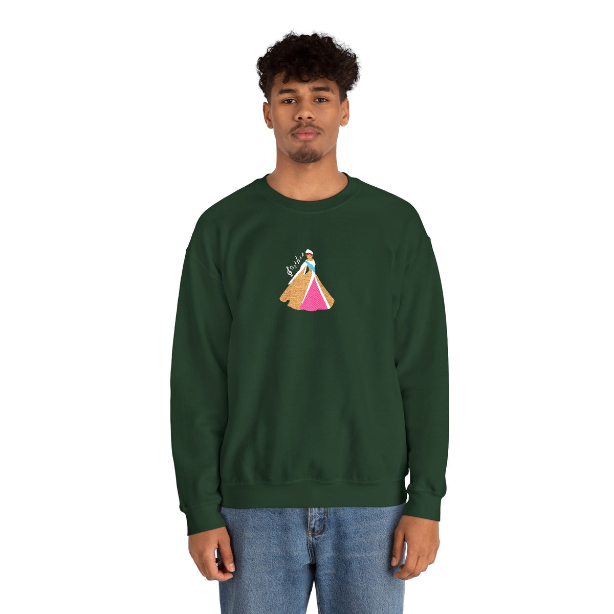 Embroidered Princess Crewneck Sweatshirt