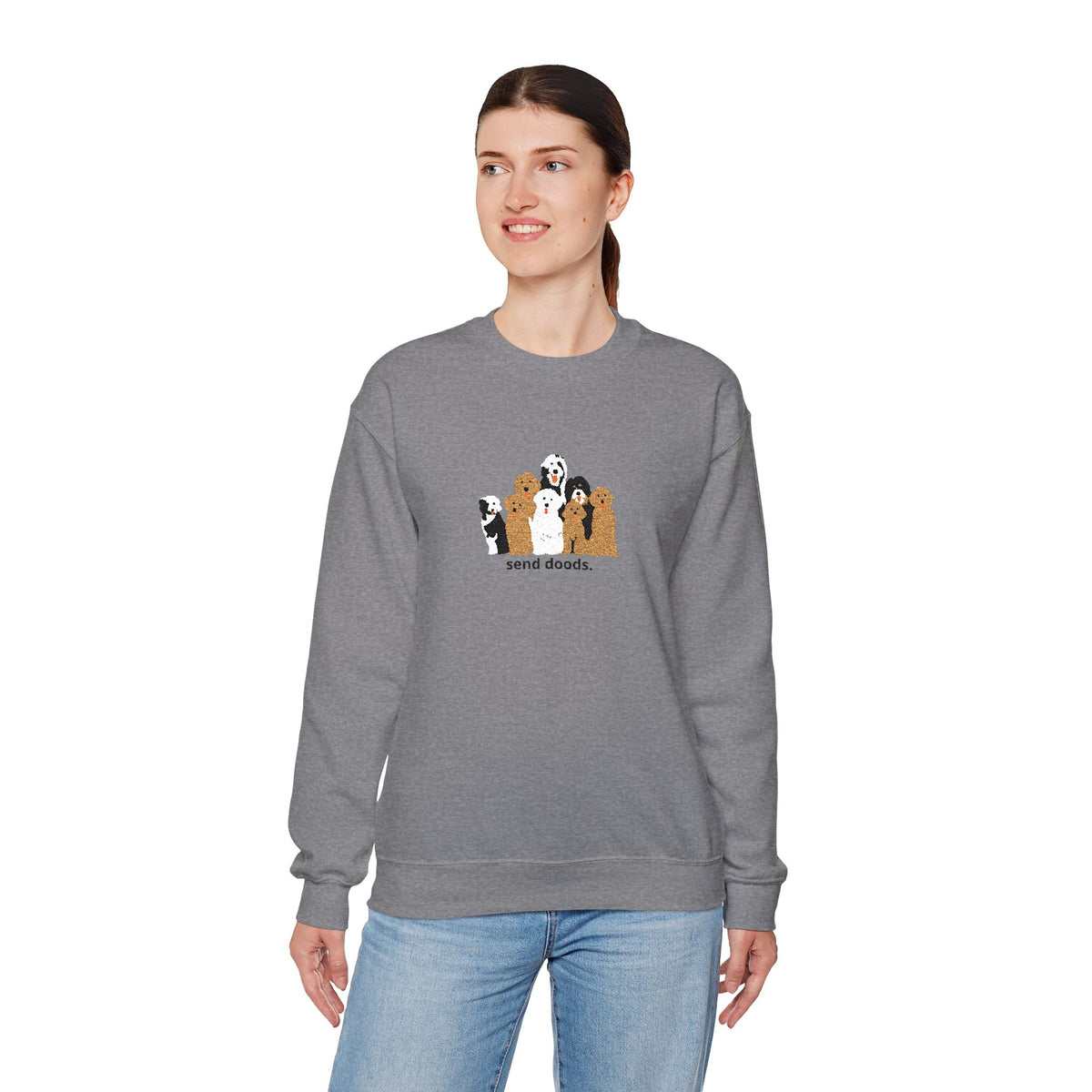 Embroidered Send Doods Crewneck Sweatshirt