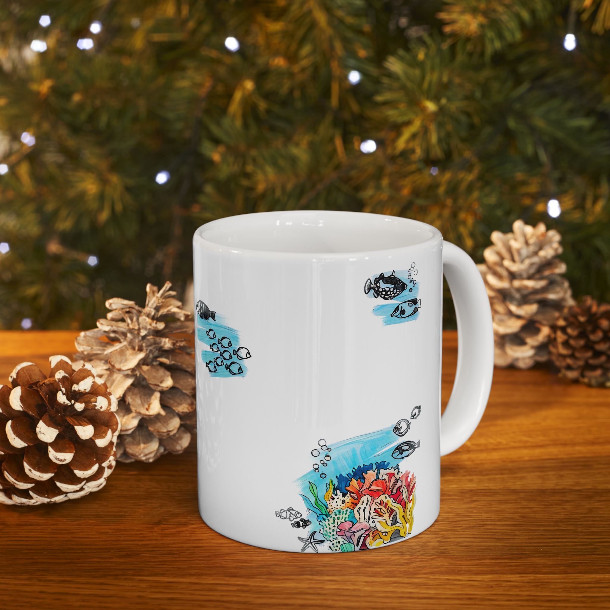 Under The Sea Doodle Coffee Mug