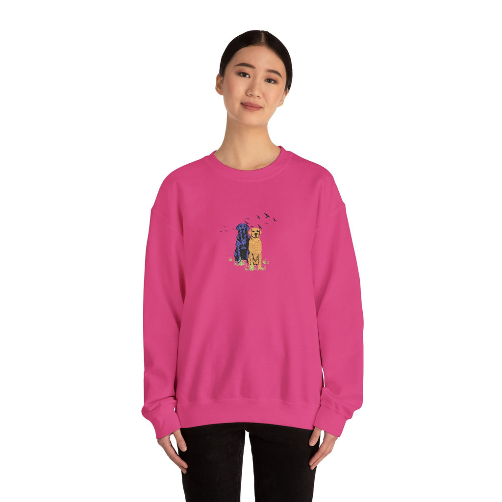 Embroidered Dog Crewneck Sweatshirt