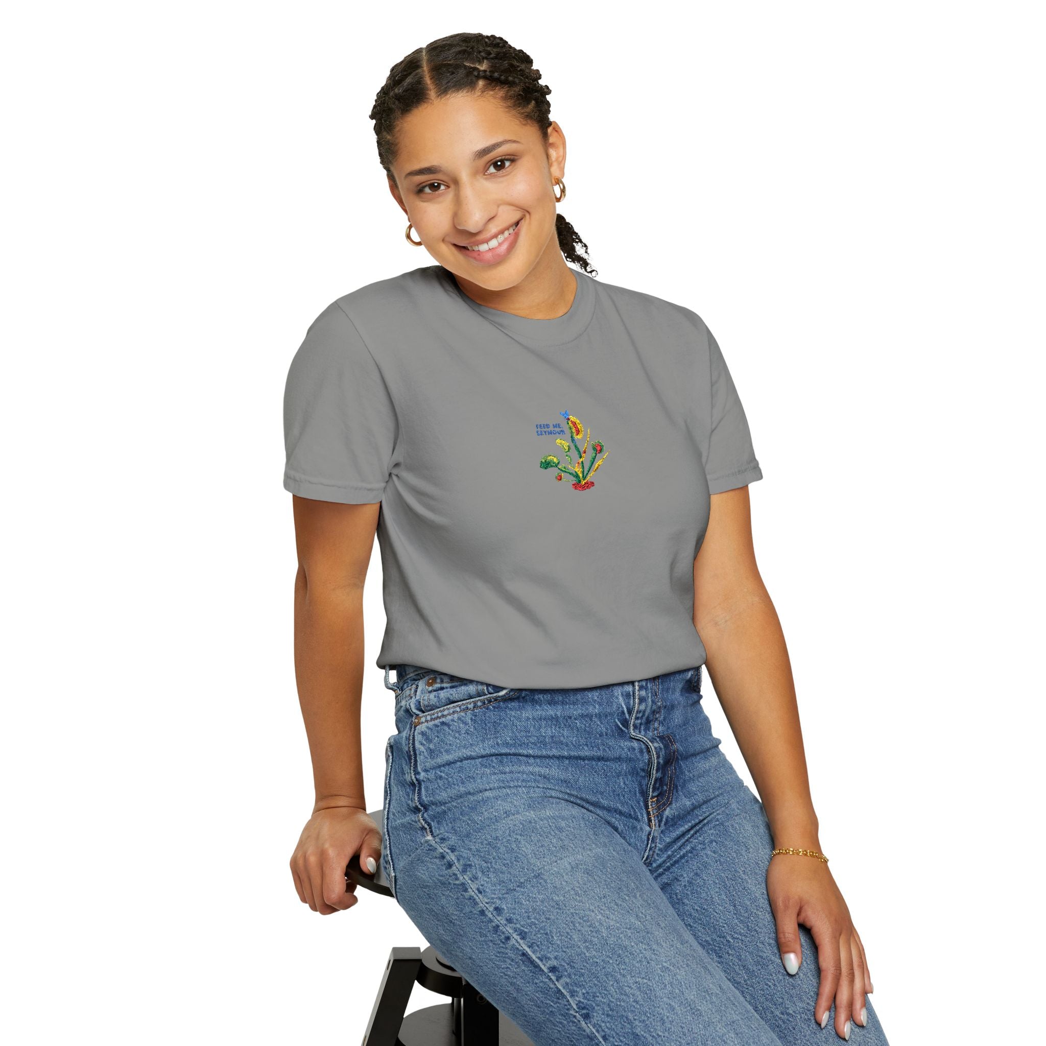 Feed Me Seymour Embroidered Tee