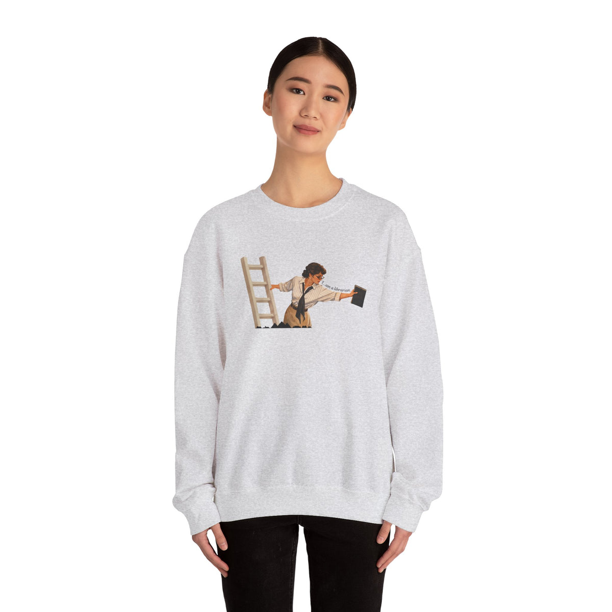 Vintage Evelyn Librarian Crewneck Sweatshirt