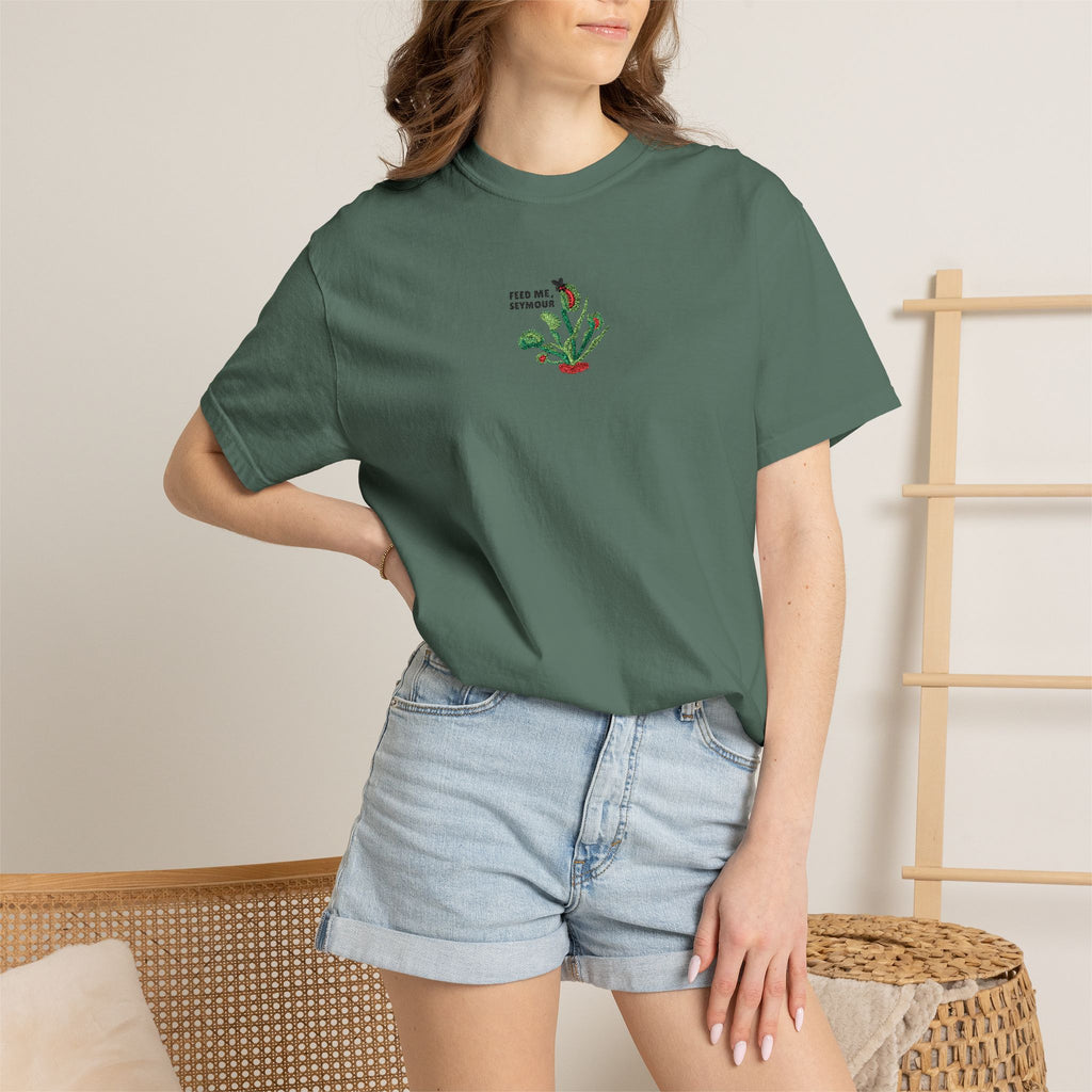 Embroidered Feed Me Seymour Tee