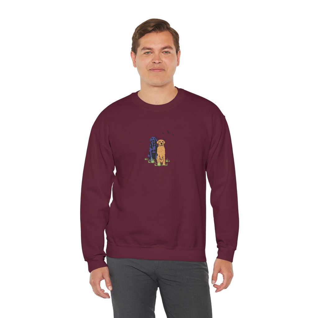 Embroidered Dog Crewneck Sweatshirt