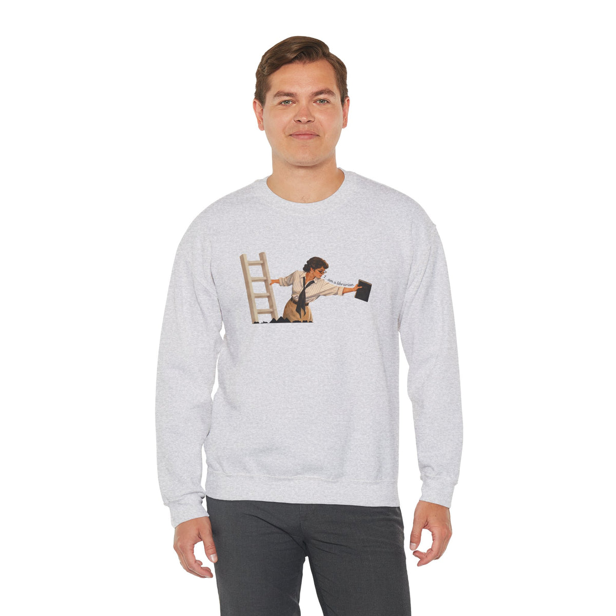 Vintage Evelyn Librarian Crewneck Sweatshirt