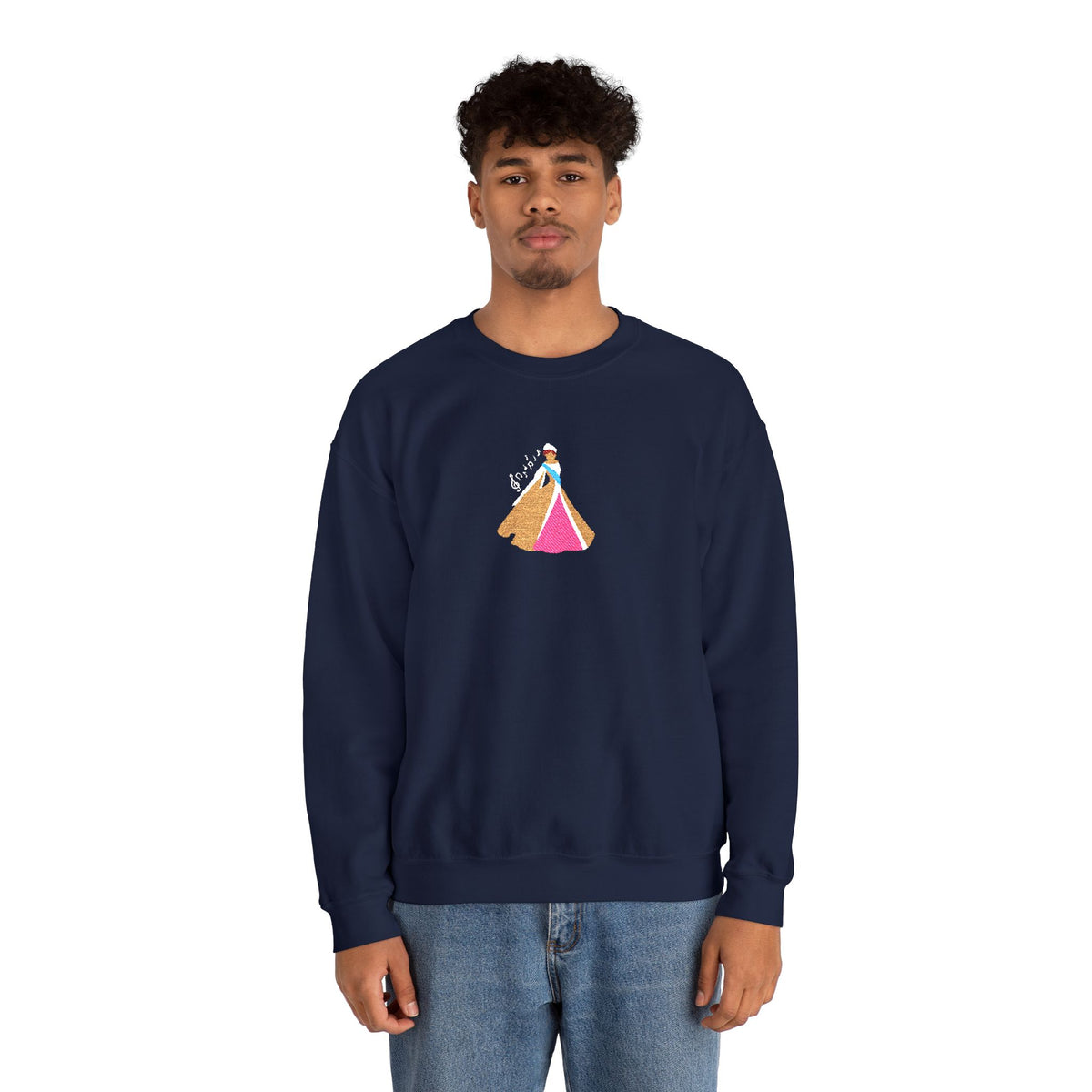 Embroidered Princess Crewneck Sweatshirt