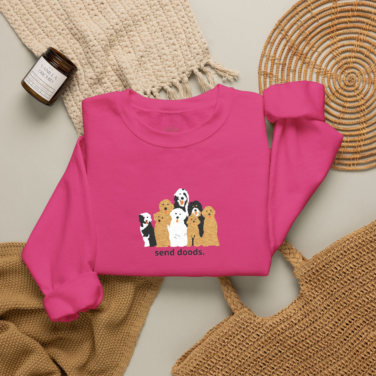 Embroidered Send Doods Crewneck Sweatshirt