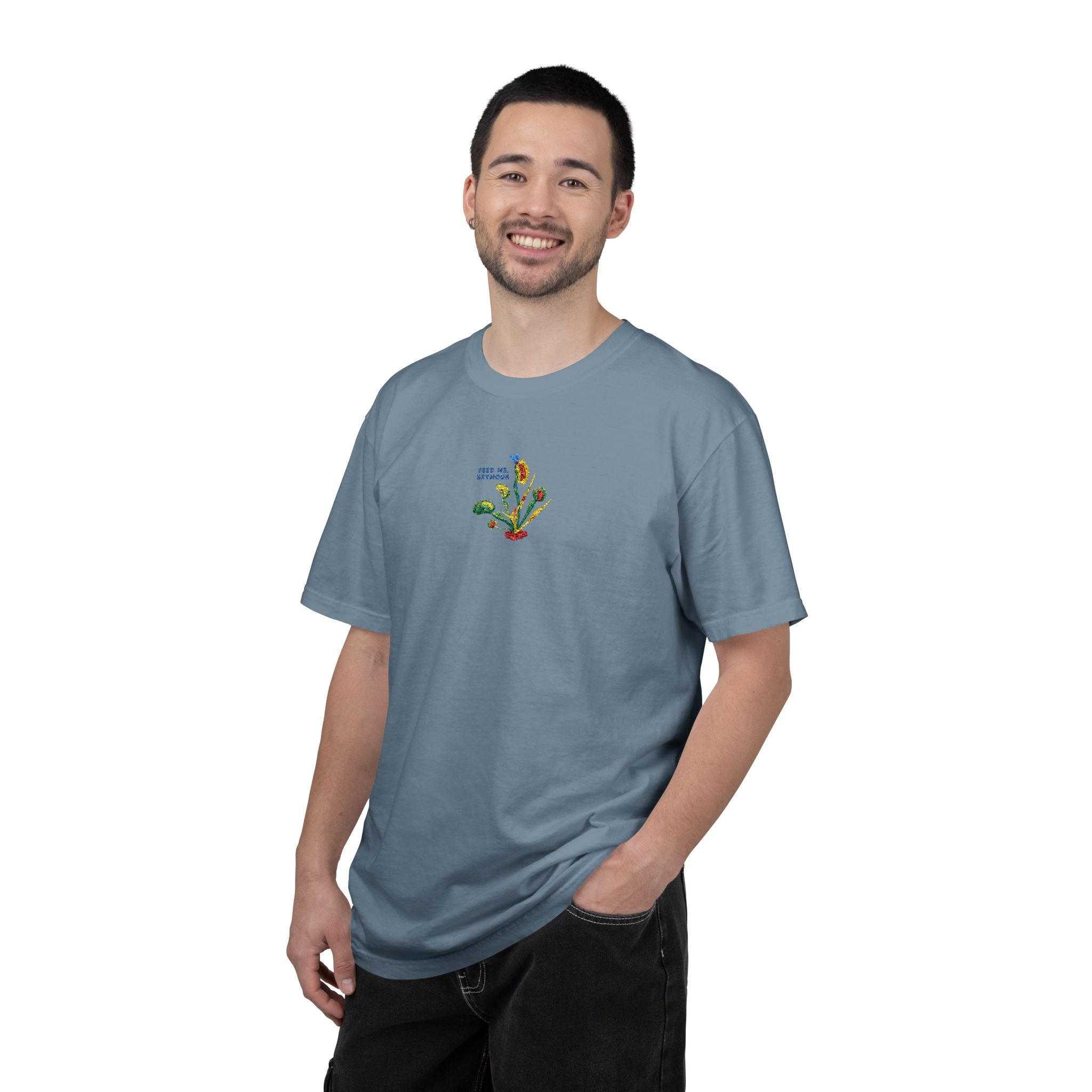 Feed Me Seymour Embroidered Tee